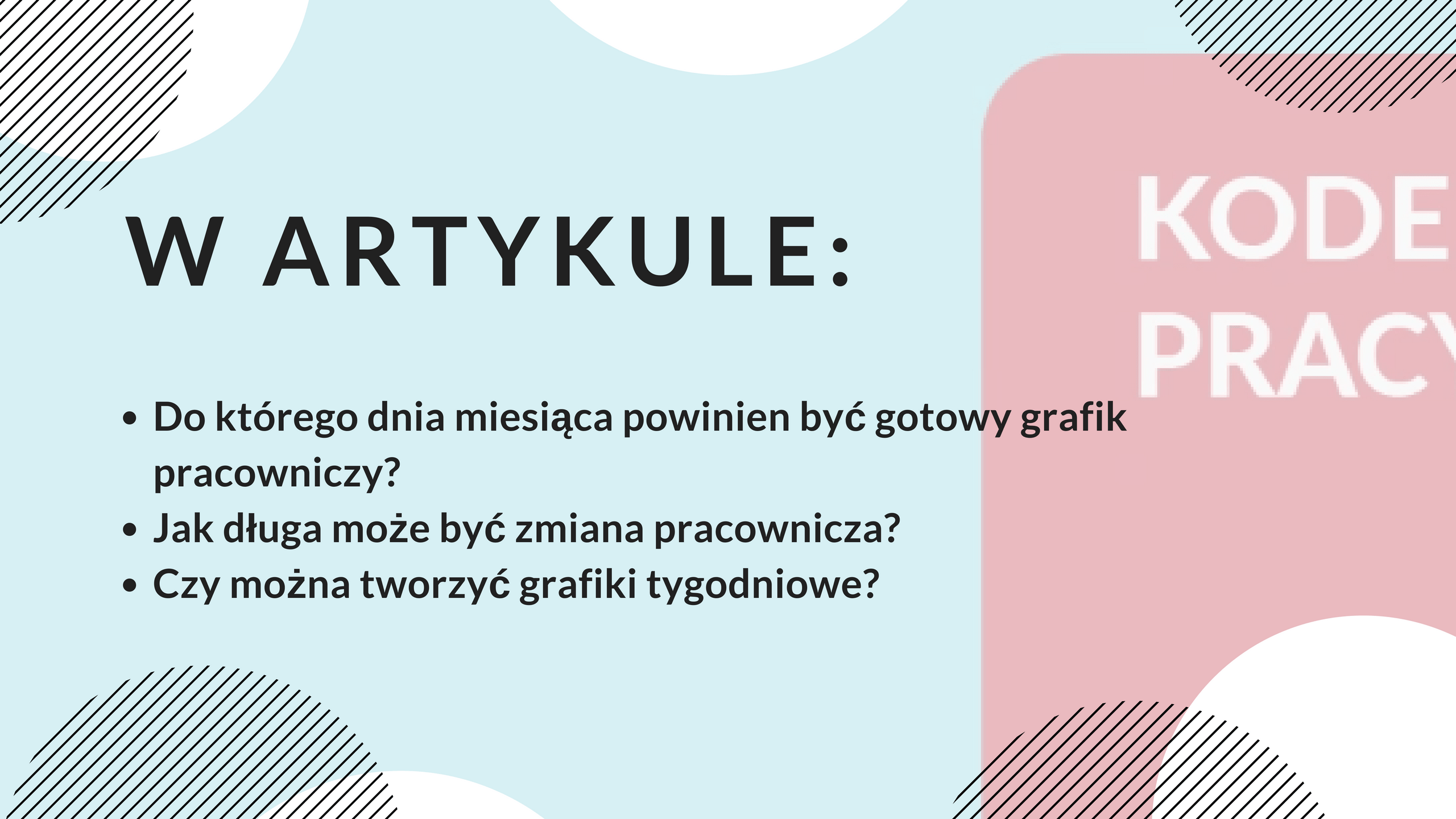 5 najczęściej łamanych przepisów związanych z grafikami pracy - grafika do artykułu