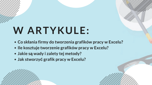 Grafik pracy w Excelu: koszty, wady, zalety i samouczek - grafika do artykułu