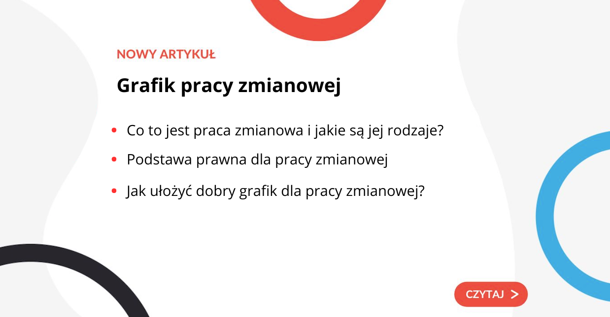 Grafik pracy zmianowej - grafika do artykułu