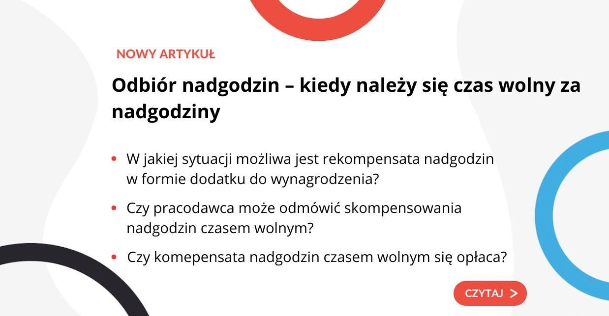 Odbiór nadgodzin – kiedy należy się czas wolny za nadgodziny? - grafika do artykułu