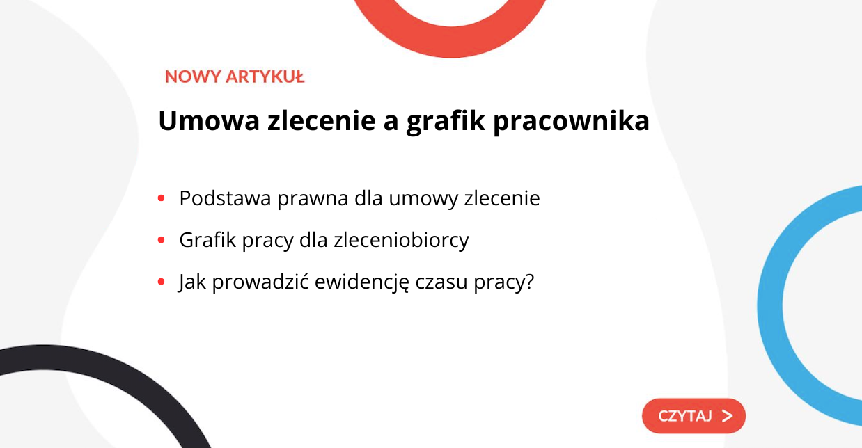 Umowa zlecenie a grafik pracownika - grafika do artykułu