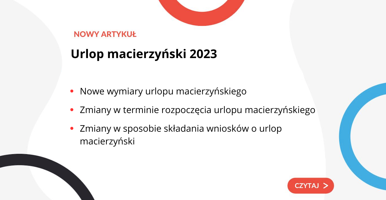 Urlop macierzyński 2023 - kompendium - grafika do artykułu