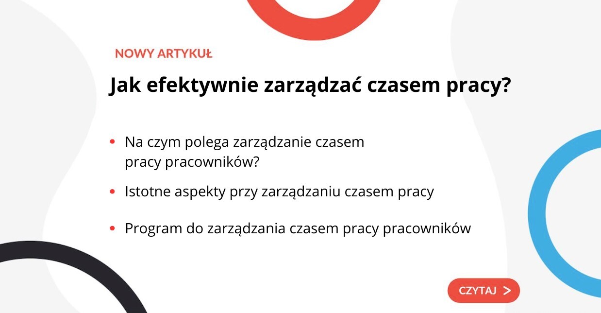 Jak efektywnie zarządzać czasem pracy w firmie? - grafika do artykułu