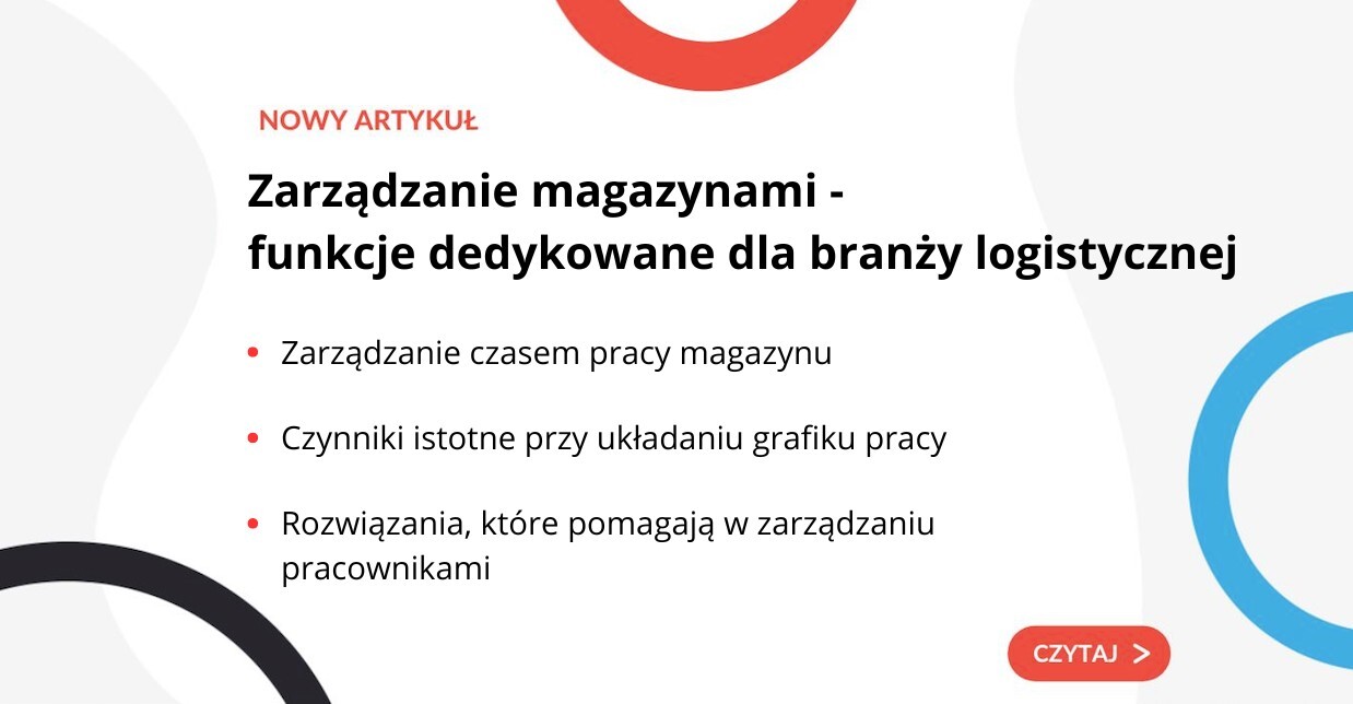 Zarządzanie magazynami - funkcje dedykowane dla branży logistycznej - grafika do artykułu