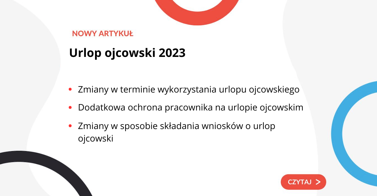 Urlop ojcowski 2023 - kompendium - grafika do artykułu