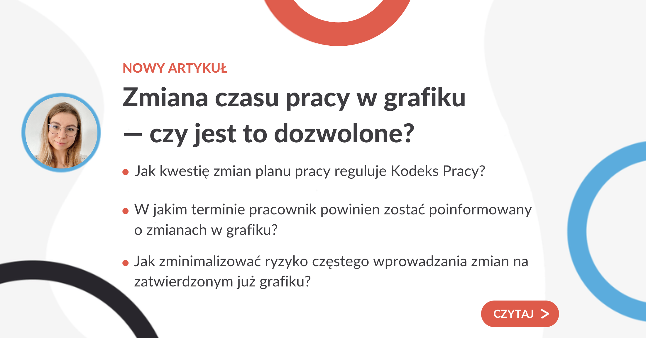 Zmiana czasu pracy w grafiku - czy jest to dozwolone? - grafika do artykułu