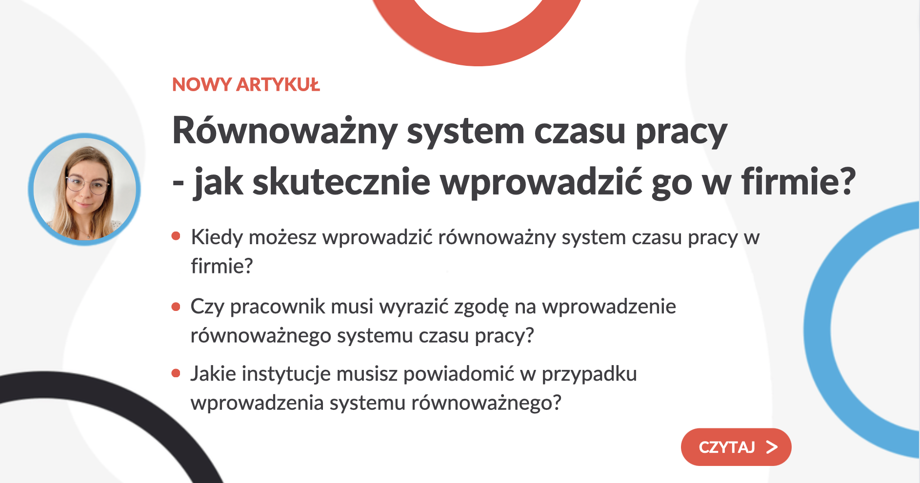 Równoważny system czasu pracy - jak skutecznie wprowadzić go w firmie? - grafika do artykułu