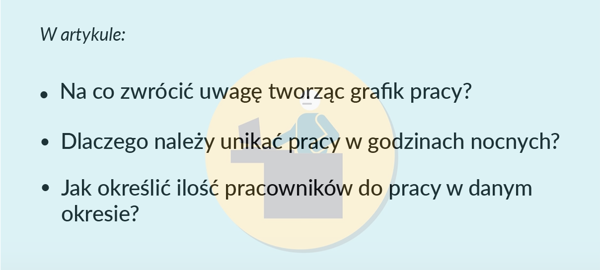 Najważniejsze zasady tworzenia grafików pracy - grafika do artykułu